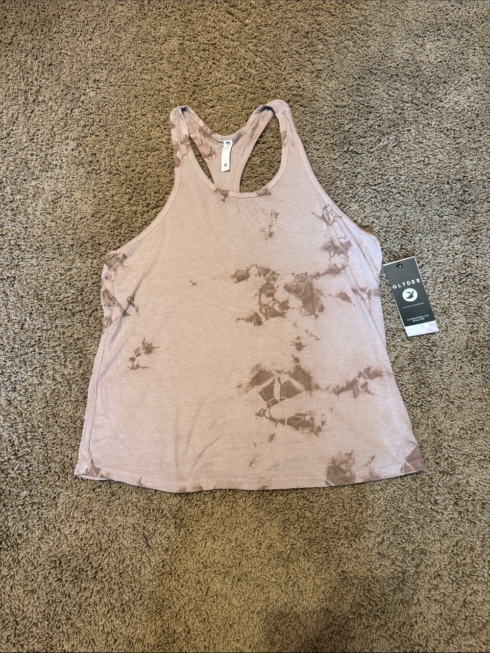 NWT Glyder Mauve Tie-Dye Racerback Tank